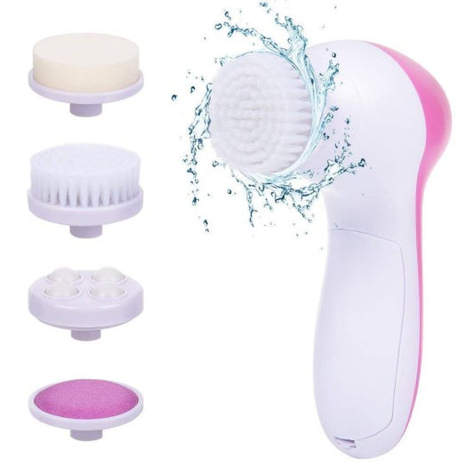 5 in 1 Face Massager for Women – Electric Facial Cleanser & Glow Booster