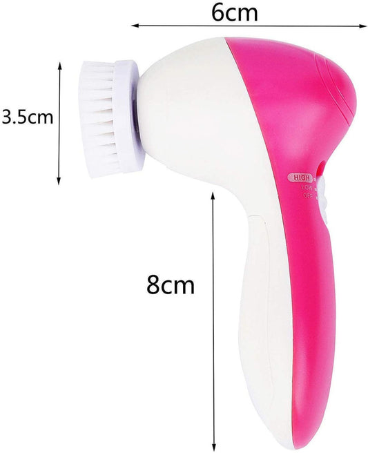 5 in 1 Face Massager for Women – Electric Facial Cleanser & Glow Booster