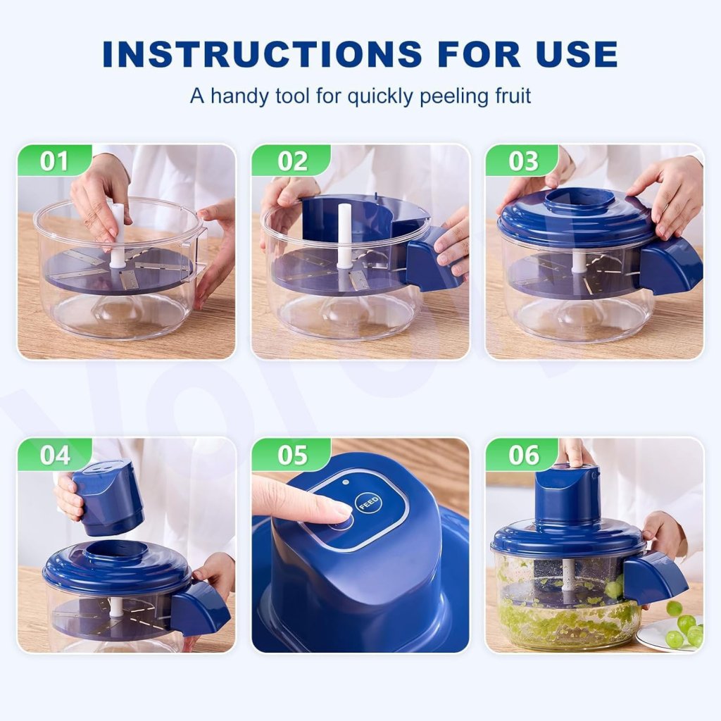 Automatic Rechargeable Fruit & Vegetable Peeler – 3x Faster, Zero Effort