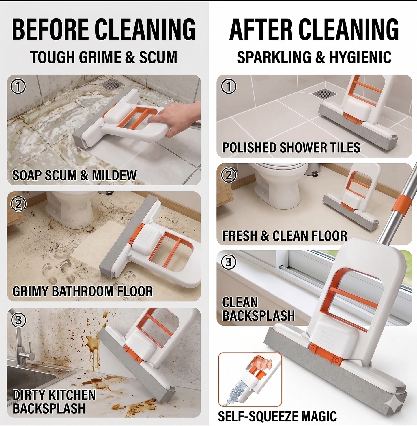 Mini Foldable Sponge Mop – Buy 1 Get 1 Free | Portable Wet & Dry Cleaning