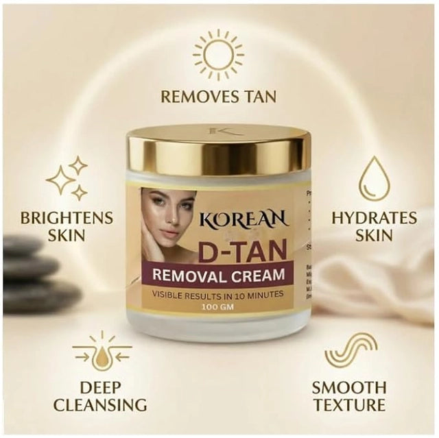 Korean D-Tan Removal Face Cream | Brightening & Glow Boost